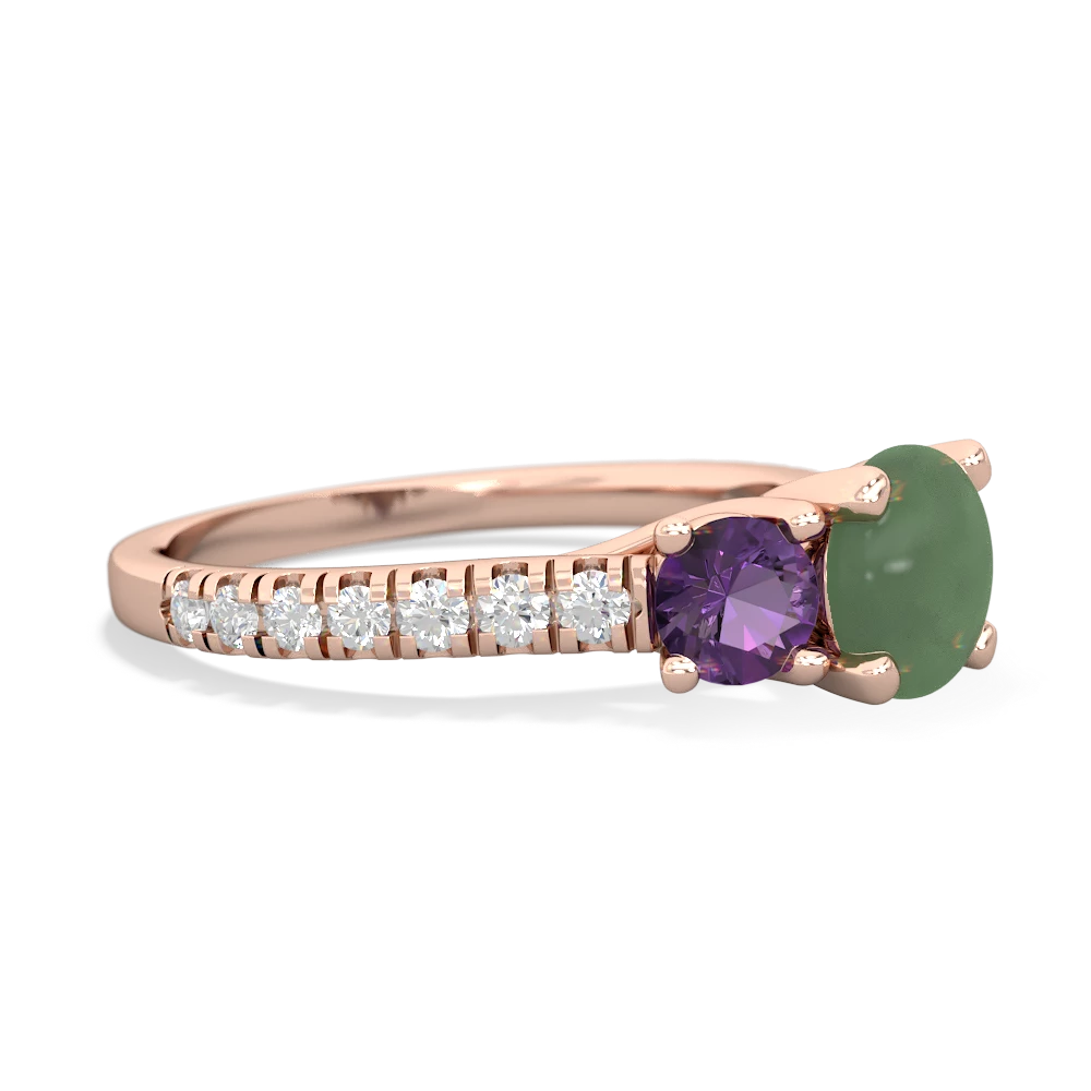 Jade Pave Trellis 14K Rose Gold ring R5500