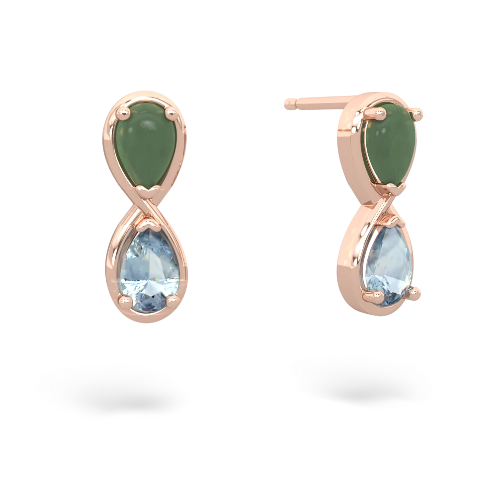 Jade Infinity 14K Rose Gold earrings E5050