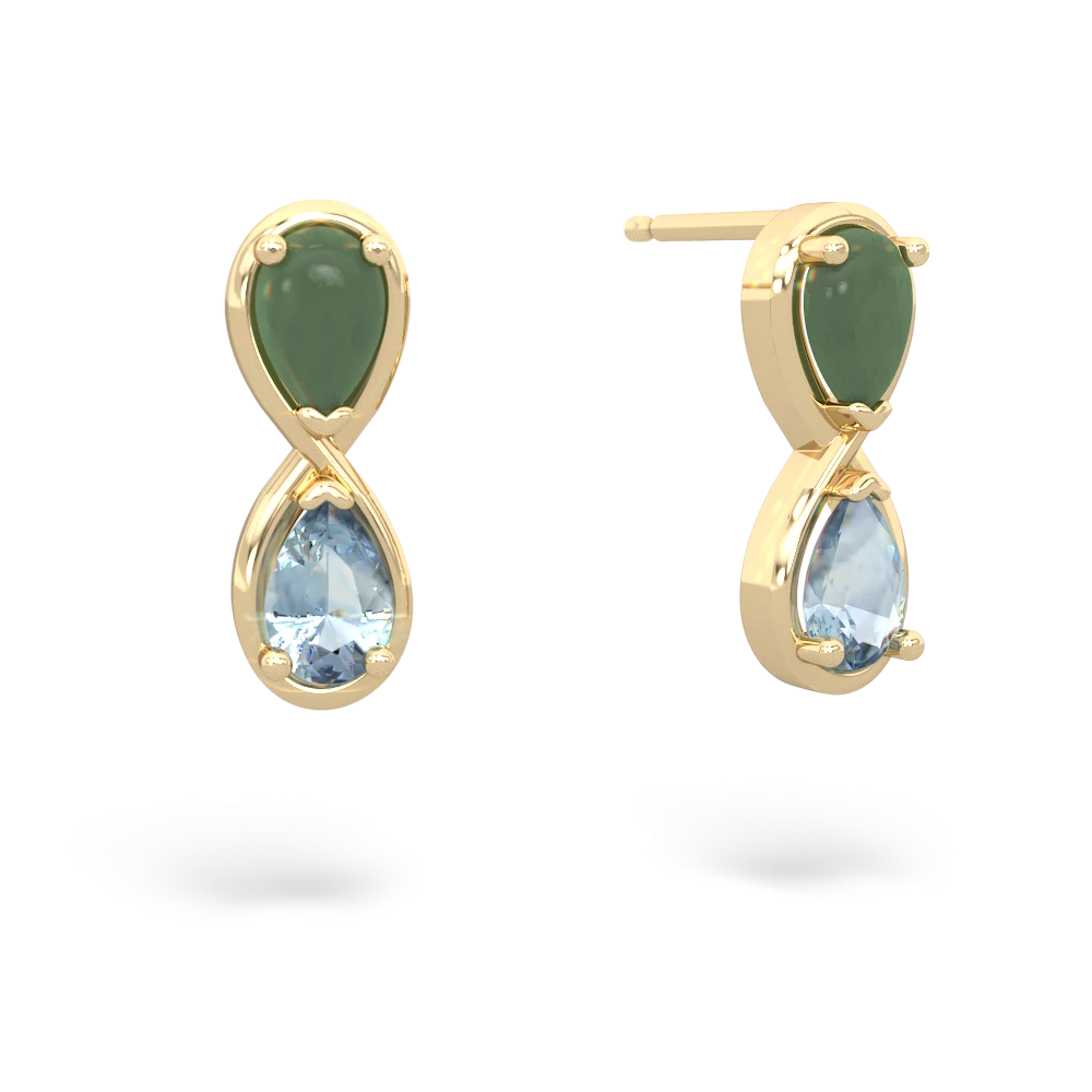 Jade Infinity 14K Yellow Gold earrings E5050