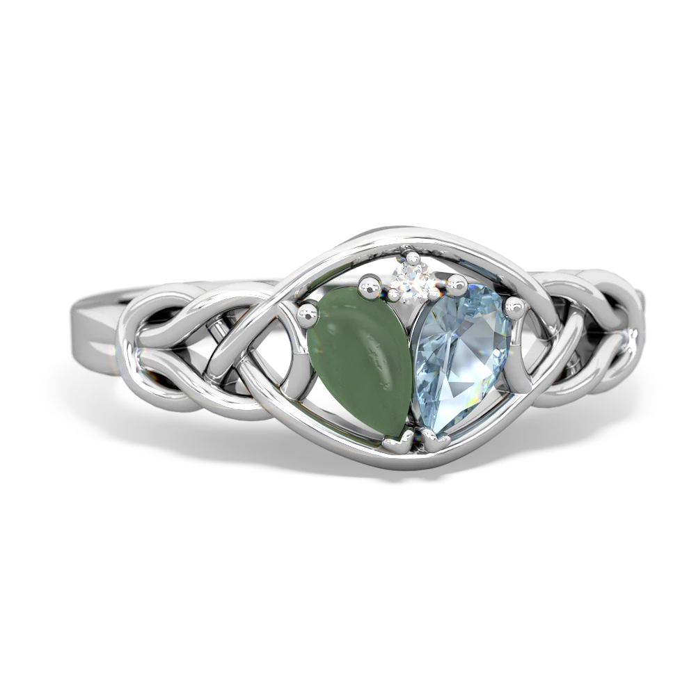 Aquamarine celtic ring sales