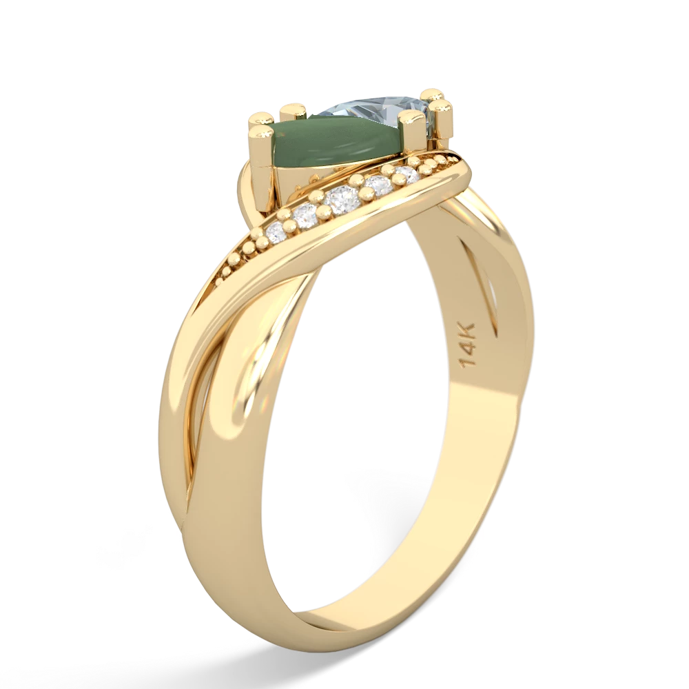 Jade Summer Winds 14K Yellow Gold ring R5342