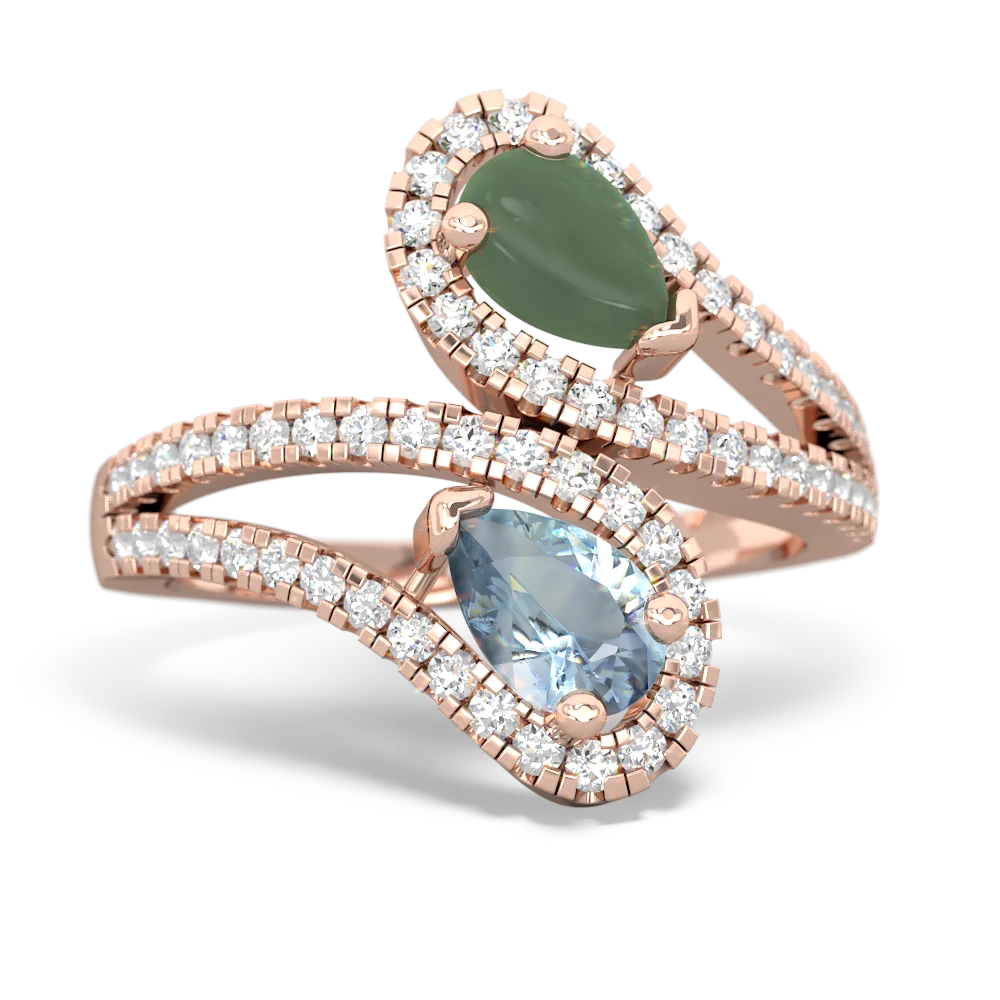 Jade Diamond Dazzler 14K Rose Gold ring R3000