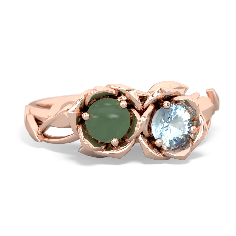 Jade Rose Garden 14K Rose Gold ring R5510