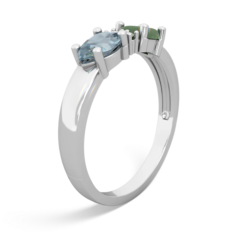 Jade Pear Bowtie 14K White Gold ring R0865