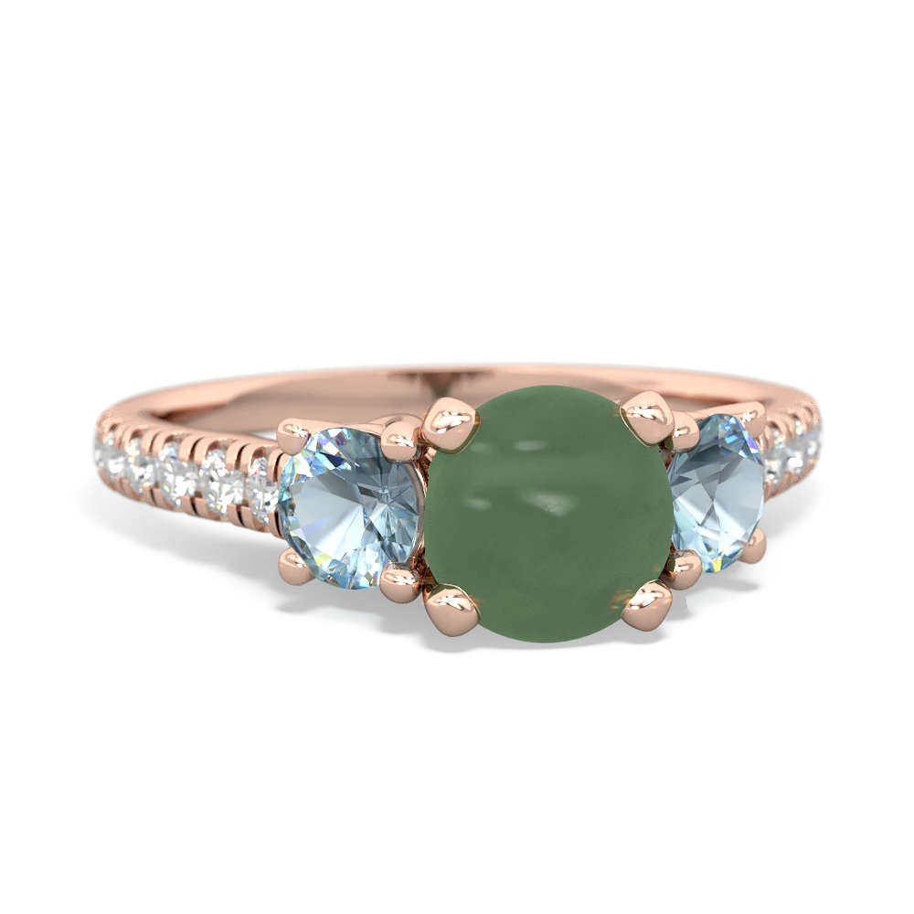 Jade Pave Trellis 14K Rose Gold ring R5500