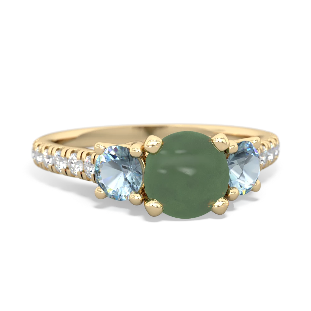 Jade Pave Trellis 14K Yellow Gold ring R5500