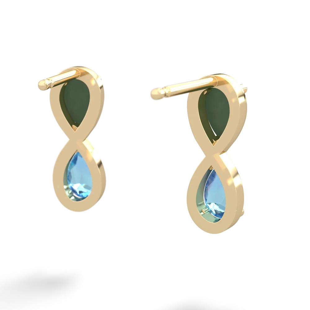 Jade Infinity 14K Yellow Gold earrings E5050