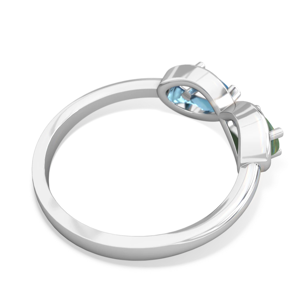 Jade Infinity 14K White Gold ring R5050