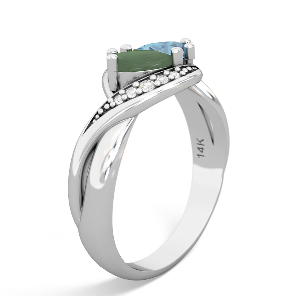 Jade Summer Winds 14K White Gold ring R5342