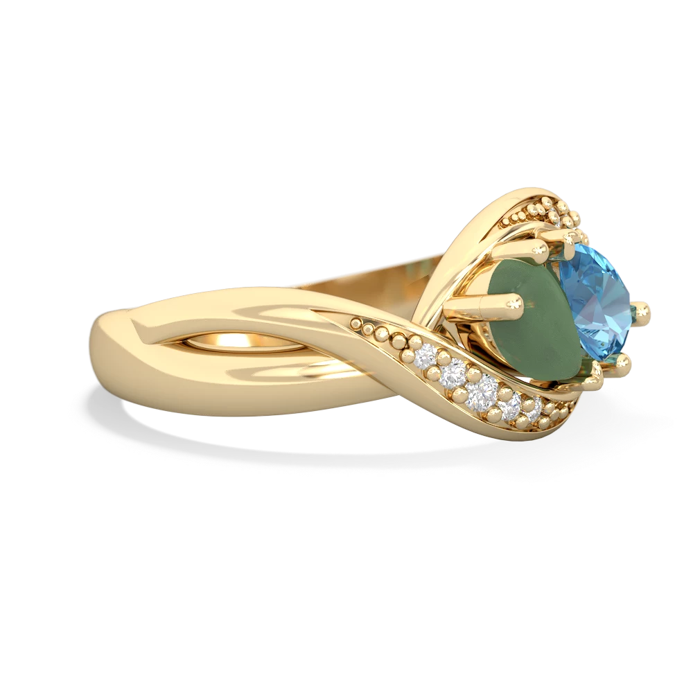 Jade Summer Winds 14K Yellow Gold ring R5342