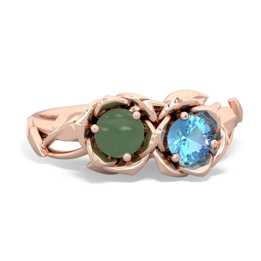 Jade Rose Garden 14K Rose Gold ring R5510