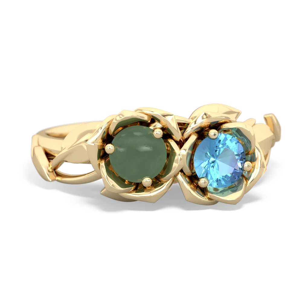 Jade Rose Garden 14K Yellow Gold ring R5510