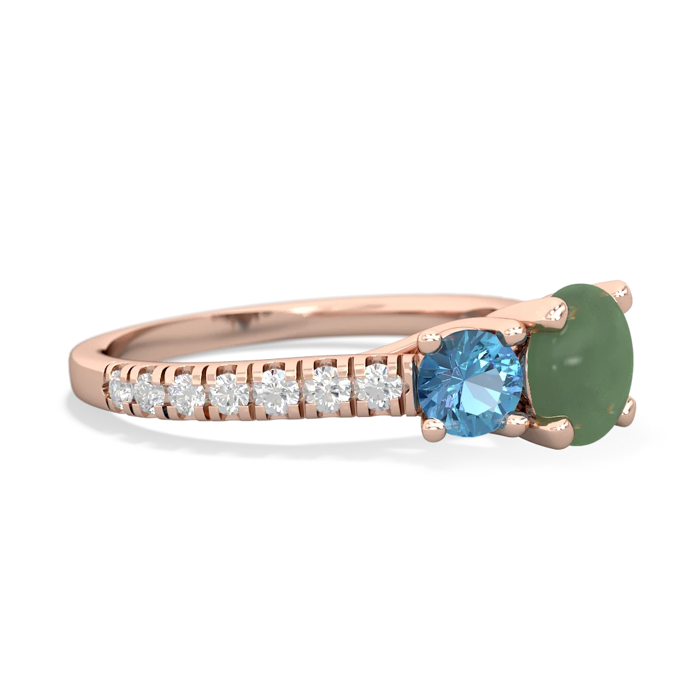 Jade Pave Trellis 14K Rose Gold ring R5500