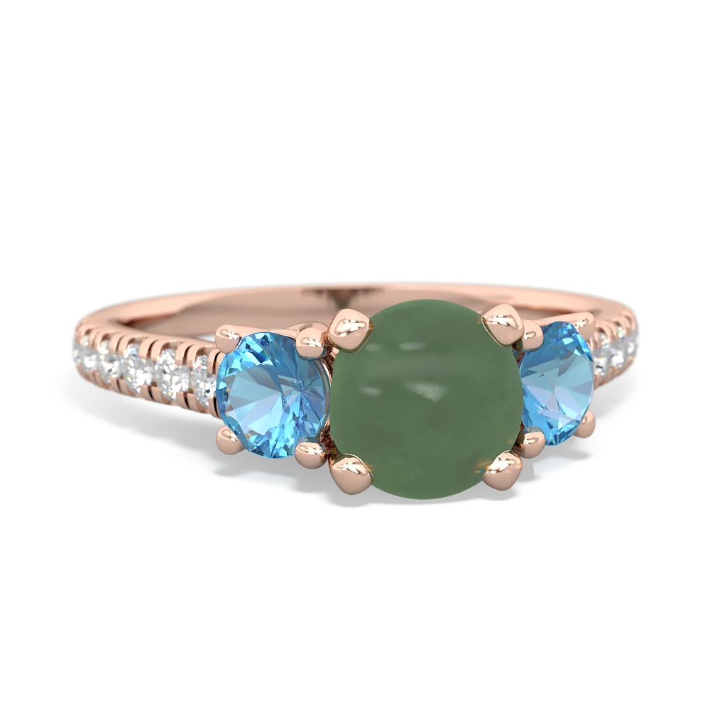 Jade Pave Trellis 14K Rose Gold ring R5500