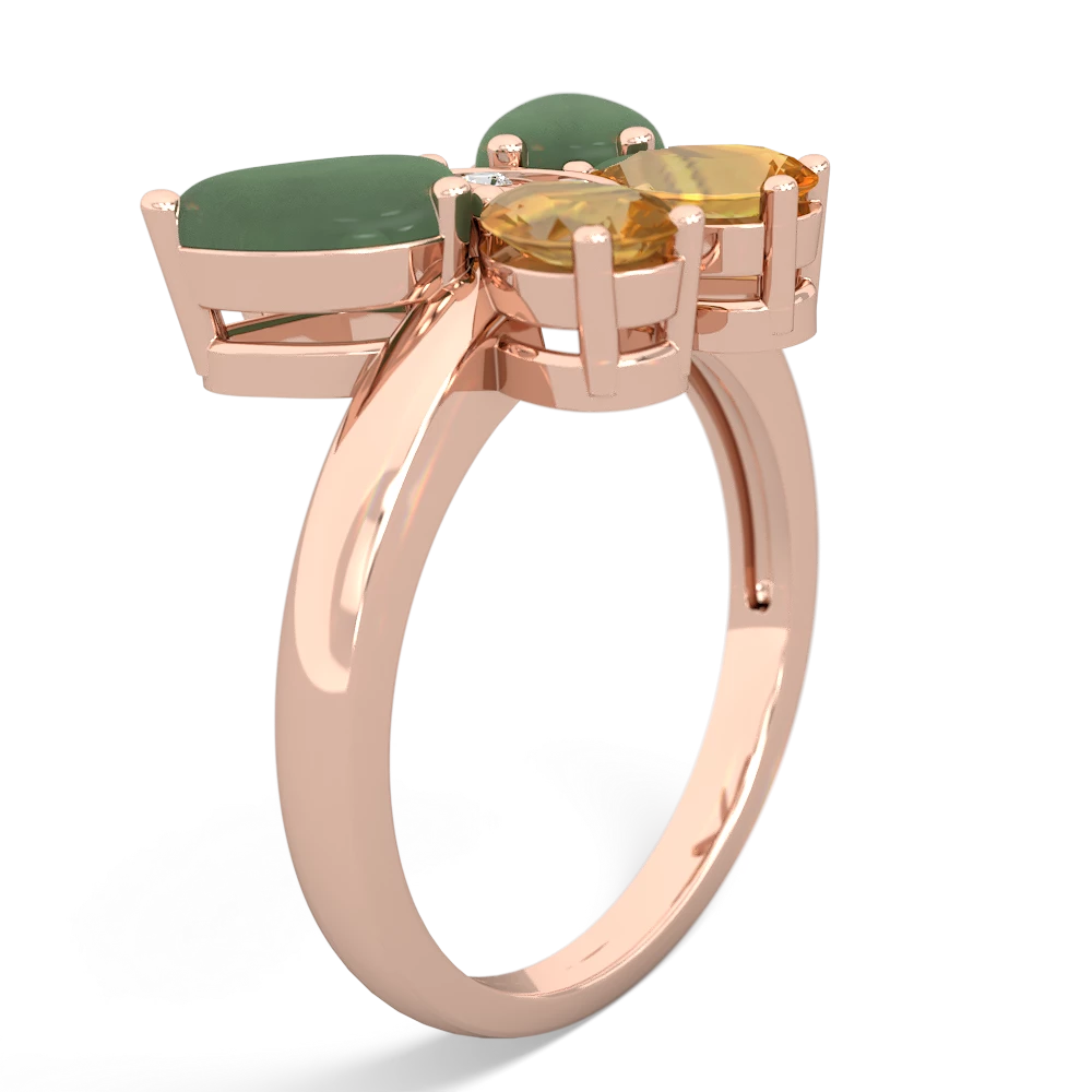 Jade Butterfly 14K Rose Gold ring R2215