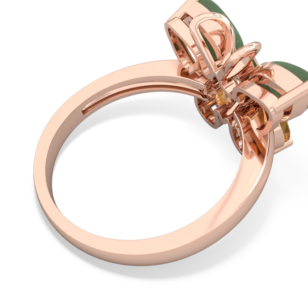 Jade Butterfly 14K Rose Gold ring R2215