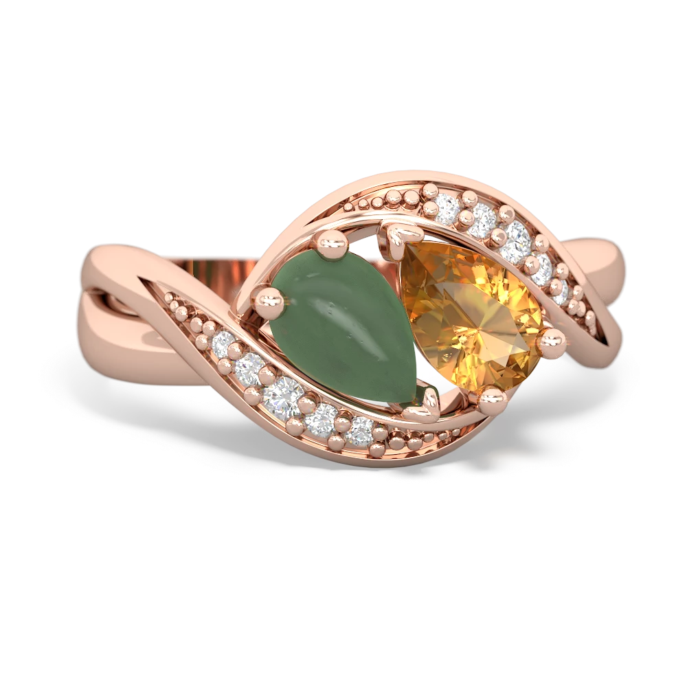 Jade Summer Winds 14K Rose Gold ring R5342