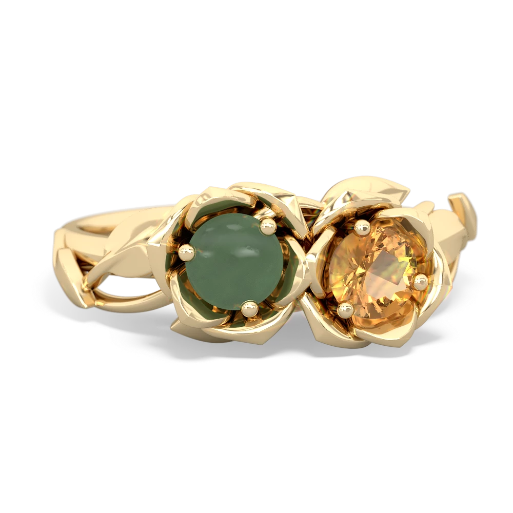 Jade Rose Garden 14K Yellow Gold ring R5510