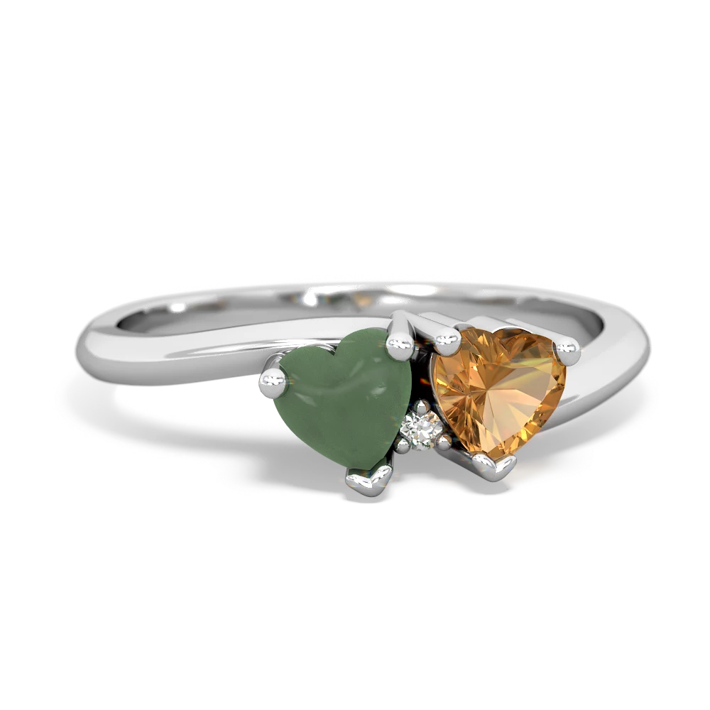 Jade Sweethearts 14K White Gold ring R5260