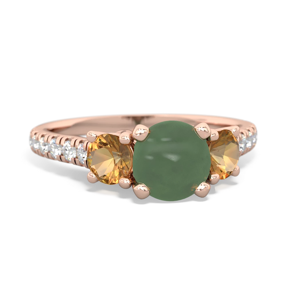 Jade Pave Trellis 14K Rose Gold ring R5500