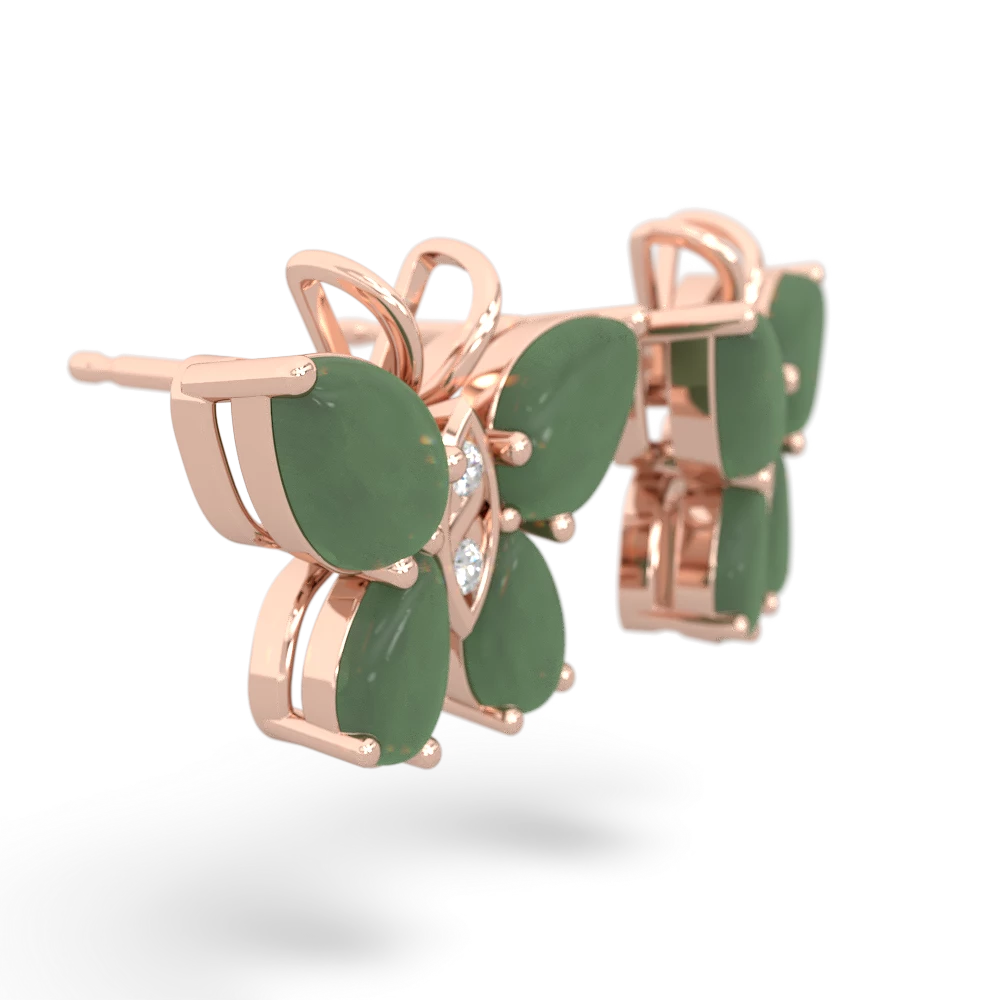 Jade Butterfly 14K Rose Gold earrings E2215