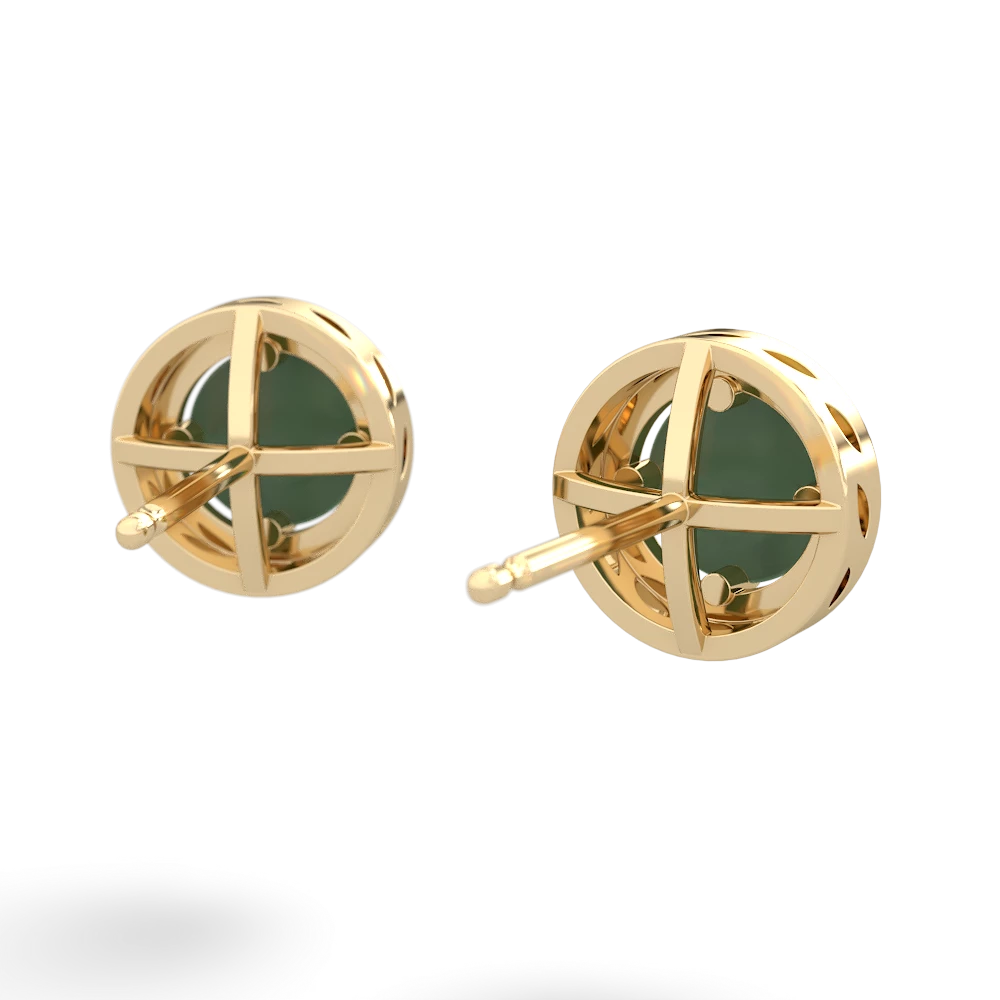 Jade Halo 14K Yellow Gold earrings E5320