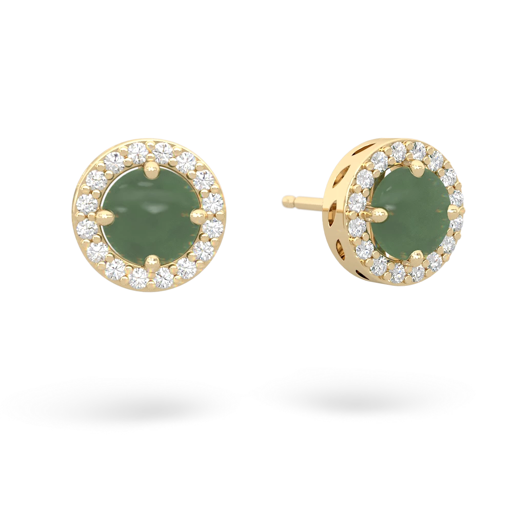 Jade Halo 14K Yellow Gold earrings E5320