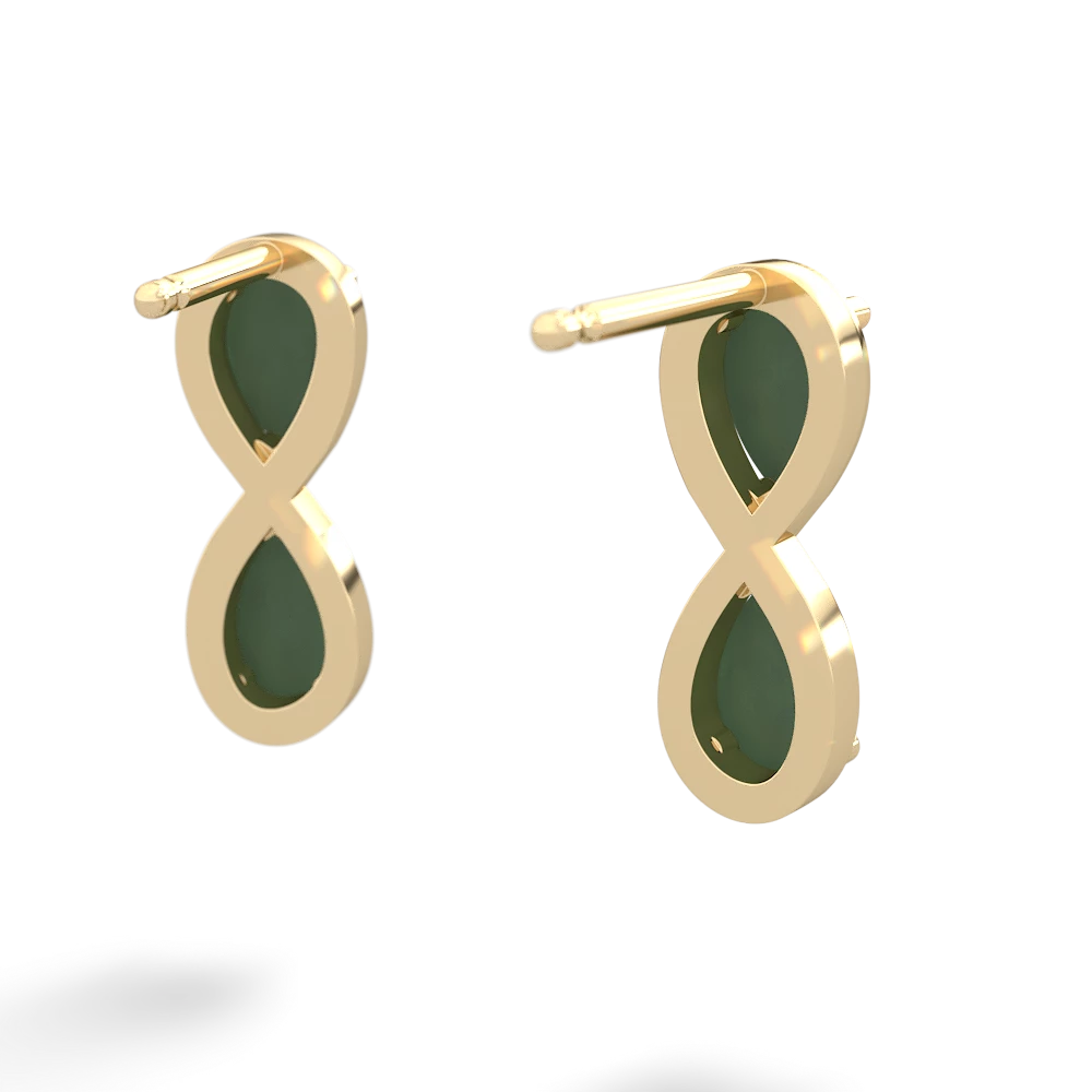 Jade Infinity 14K Yellow Gold earrings E5050