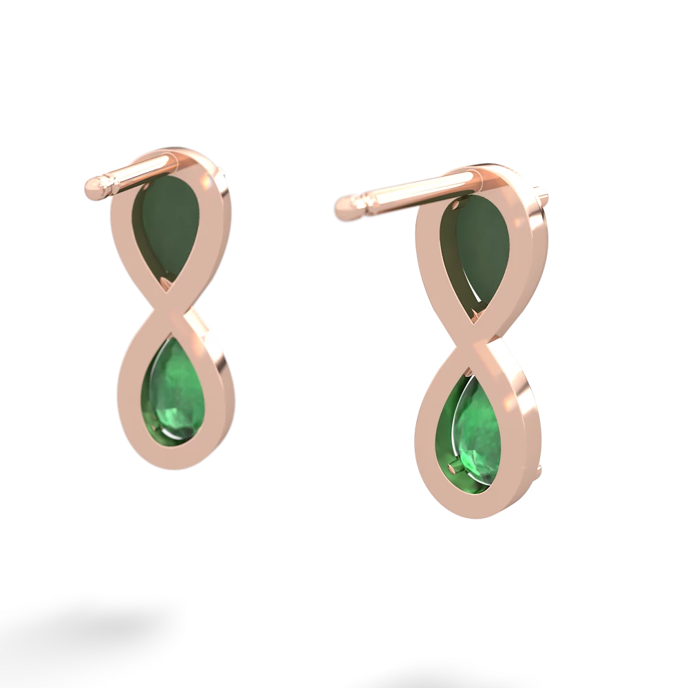 Jade Infinity 14K Rose Gold earrings E5050