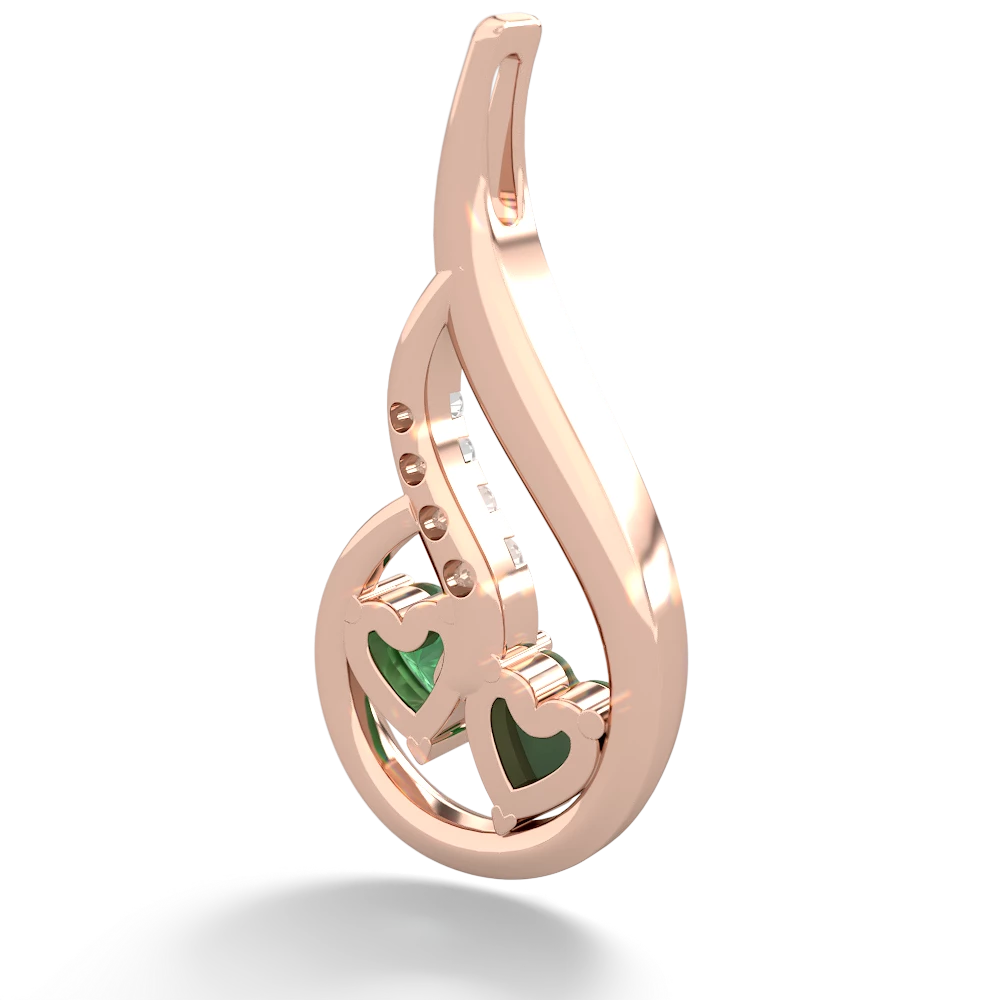 Jade Keepsake Curves 14K Rose Gold pendant P5450