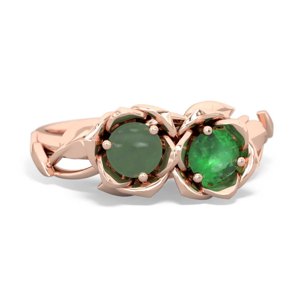 Jade Rose Garden 14K Rose Gold ring R5510