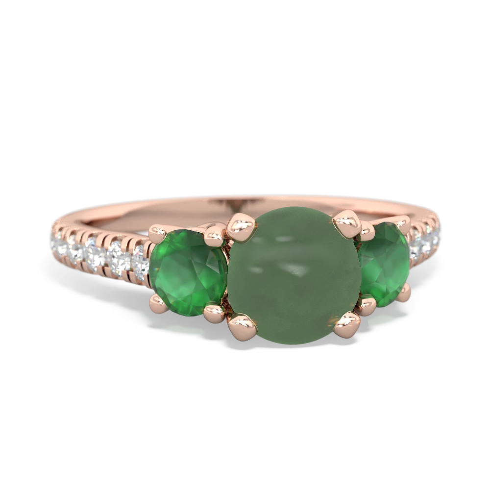 Jade Pave Trellis 14K Rose Gold ring R5500