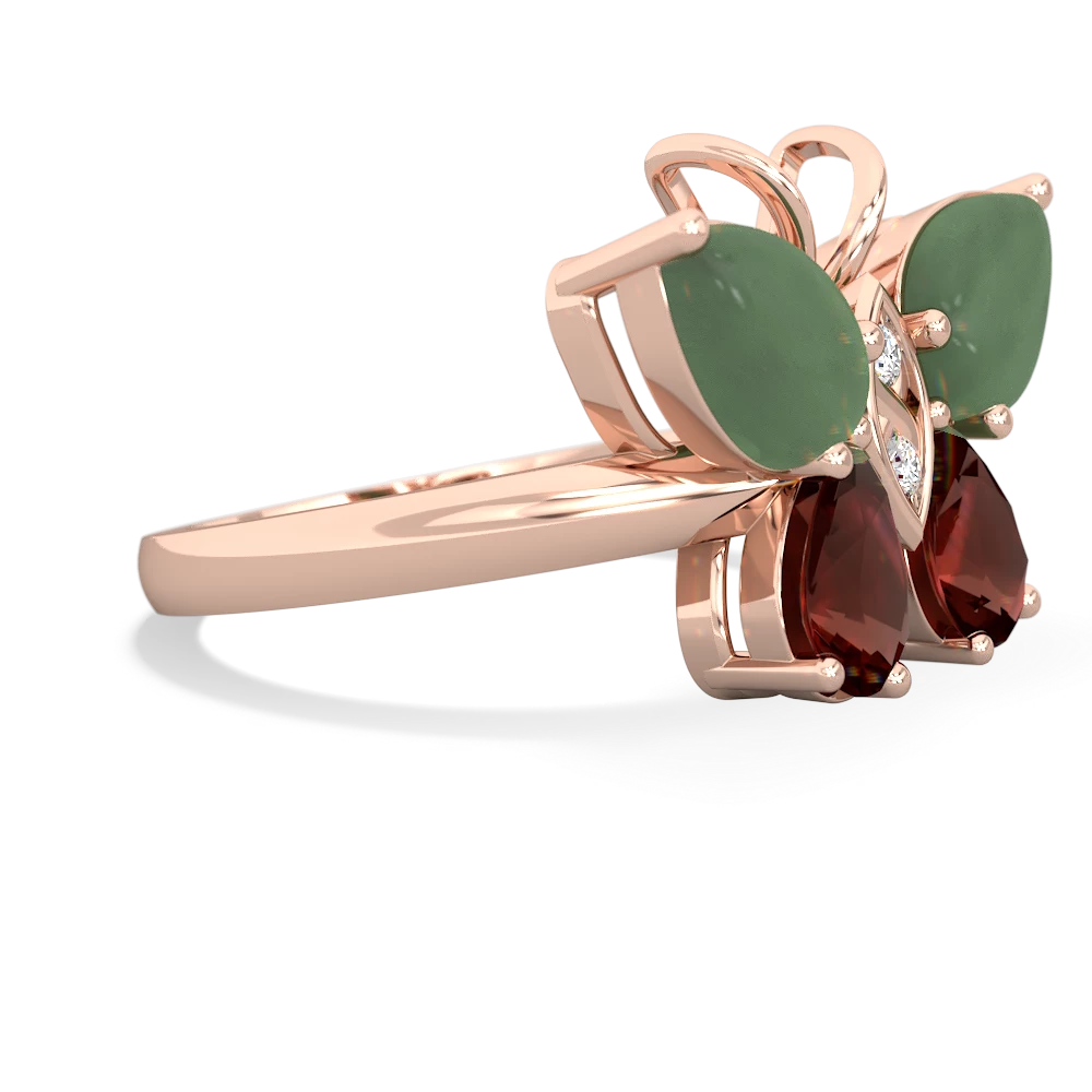Jade Butterfly 14K Rose Gold ring R2215