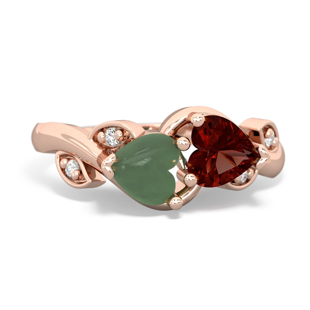 Jade Floral Elegance 14K Rose Gold ring R5790