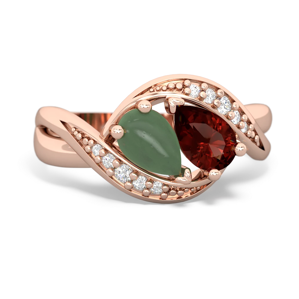 Jade Summer Winds 14K Rose Gold ring R5342