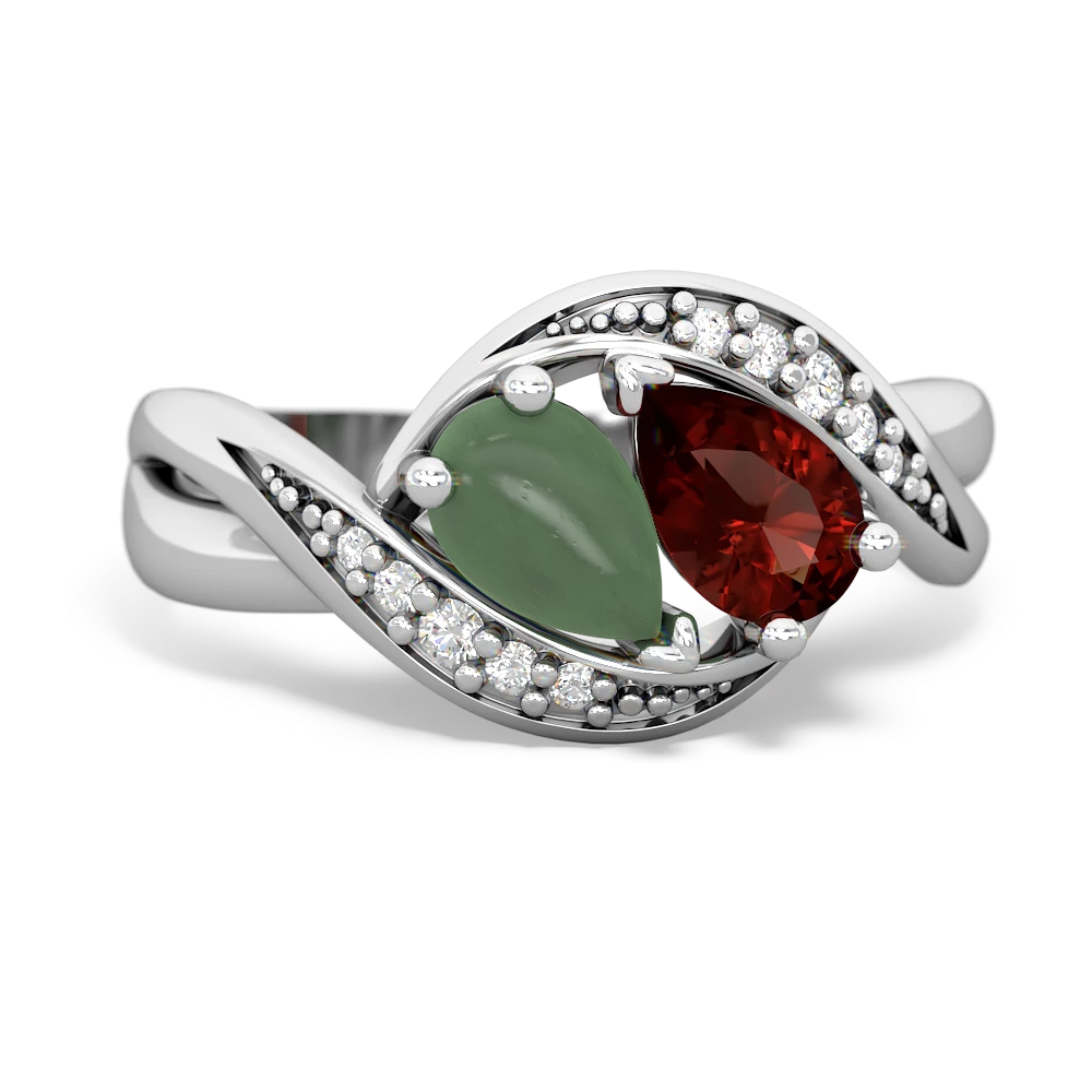 Jade Summer Winds 14K White Gold ring R5342