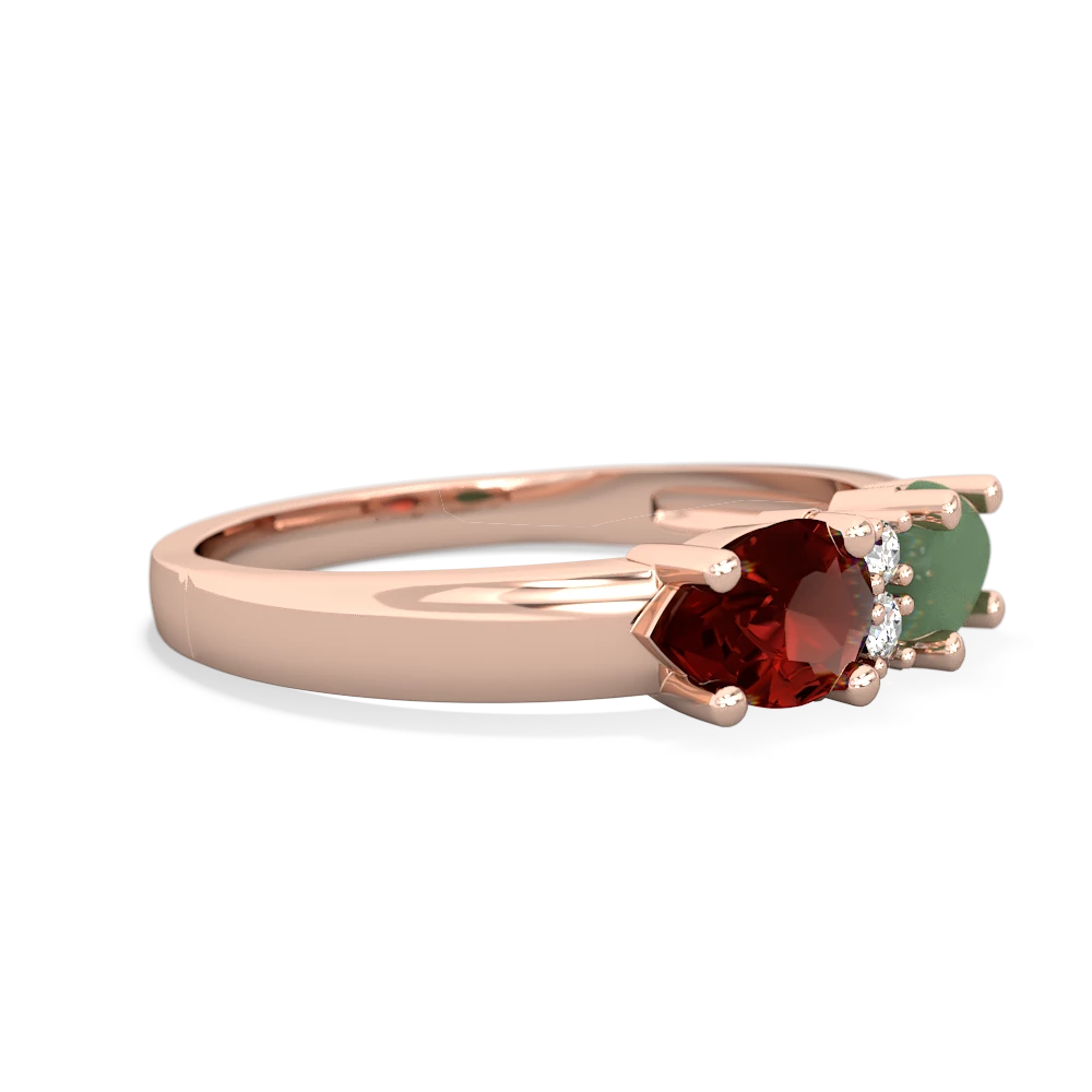 Jade Pear Bowtie 14K Rose Gold ring R0865