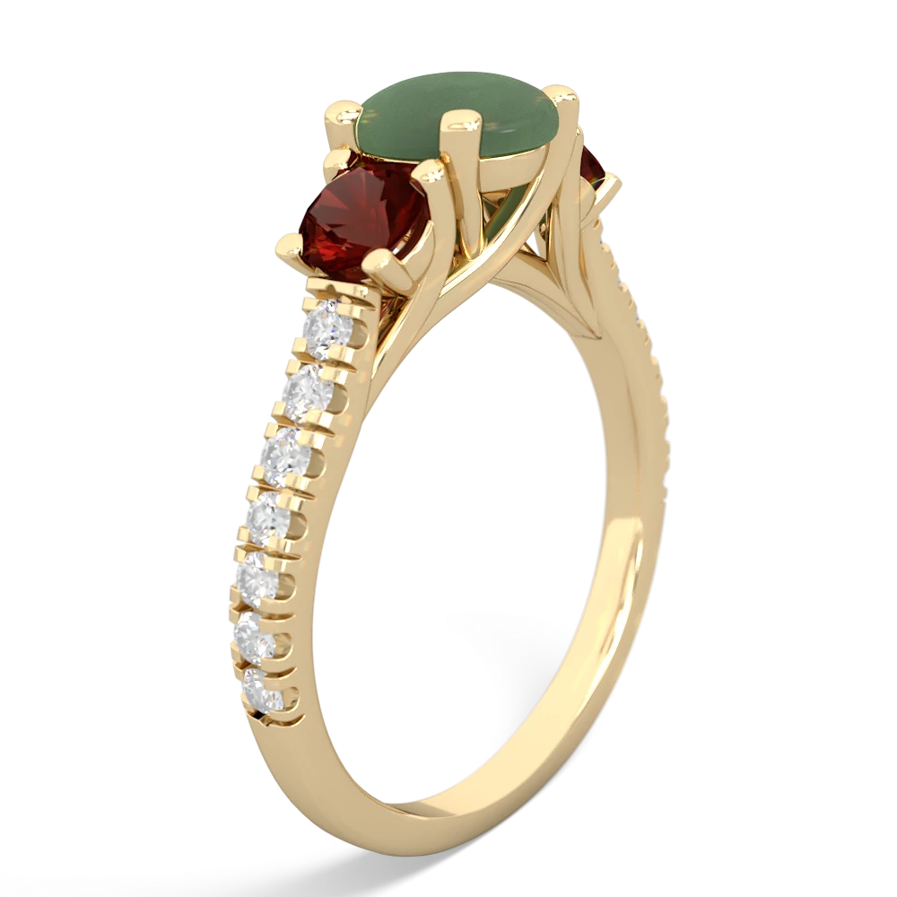 Jade Pave Trellis 14K Yellow Gold ring R5500