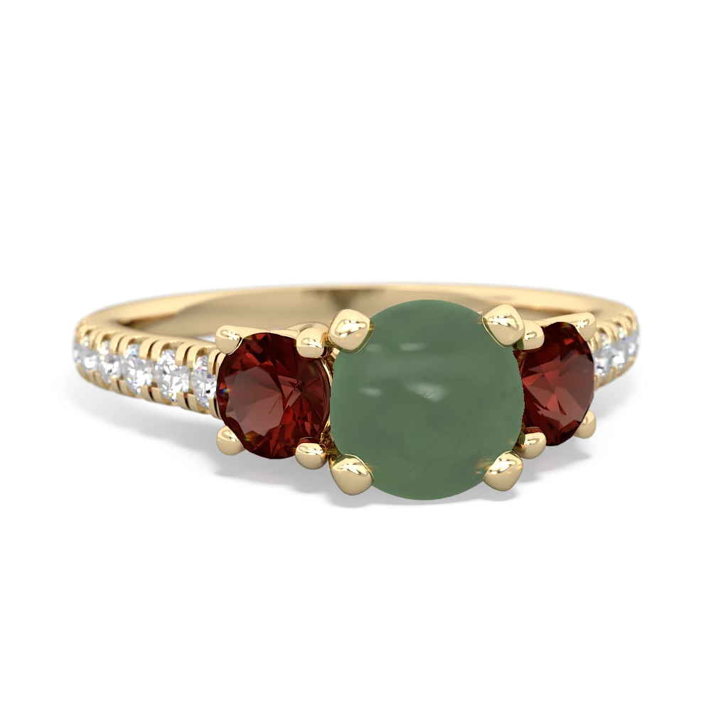 Jade Pave Trellis 14K Yellow Gold ring R5500