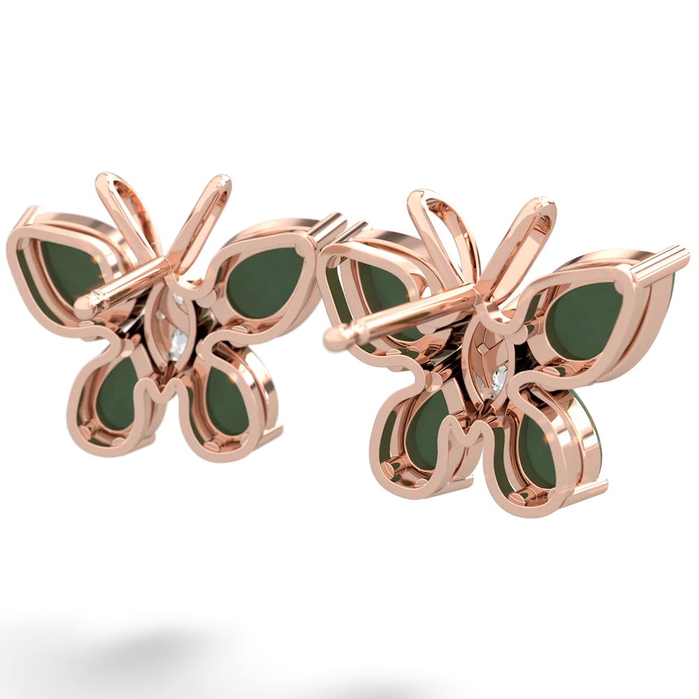 Jade Butterfly 14K Rose Gold earrings E2215