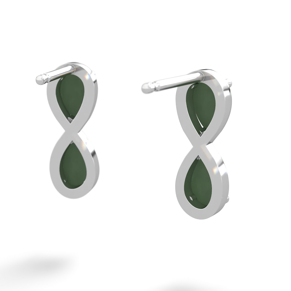 Jade Infinity 14K White Gold earrings E5050