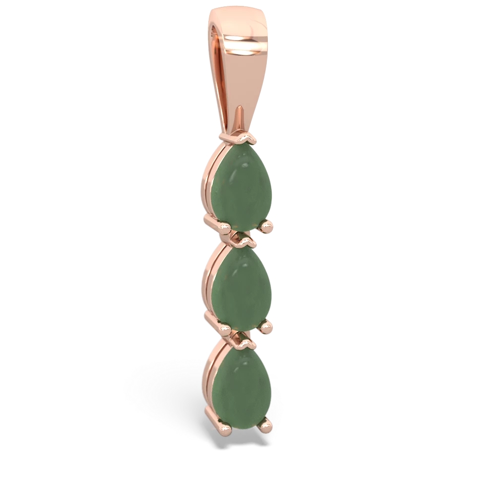 Emerald Dew Drops 14K Rose Gold pendant P2251