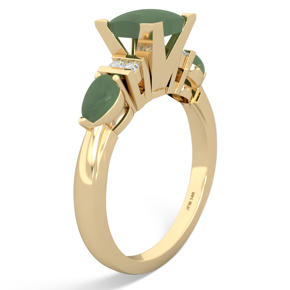 London Topaz 6Mm Princess Eternal Embrace Engagement 14K Yellow Gold ring C2002