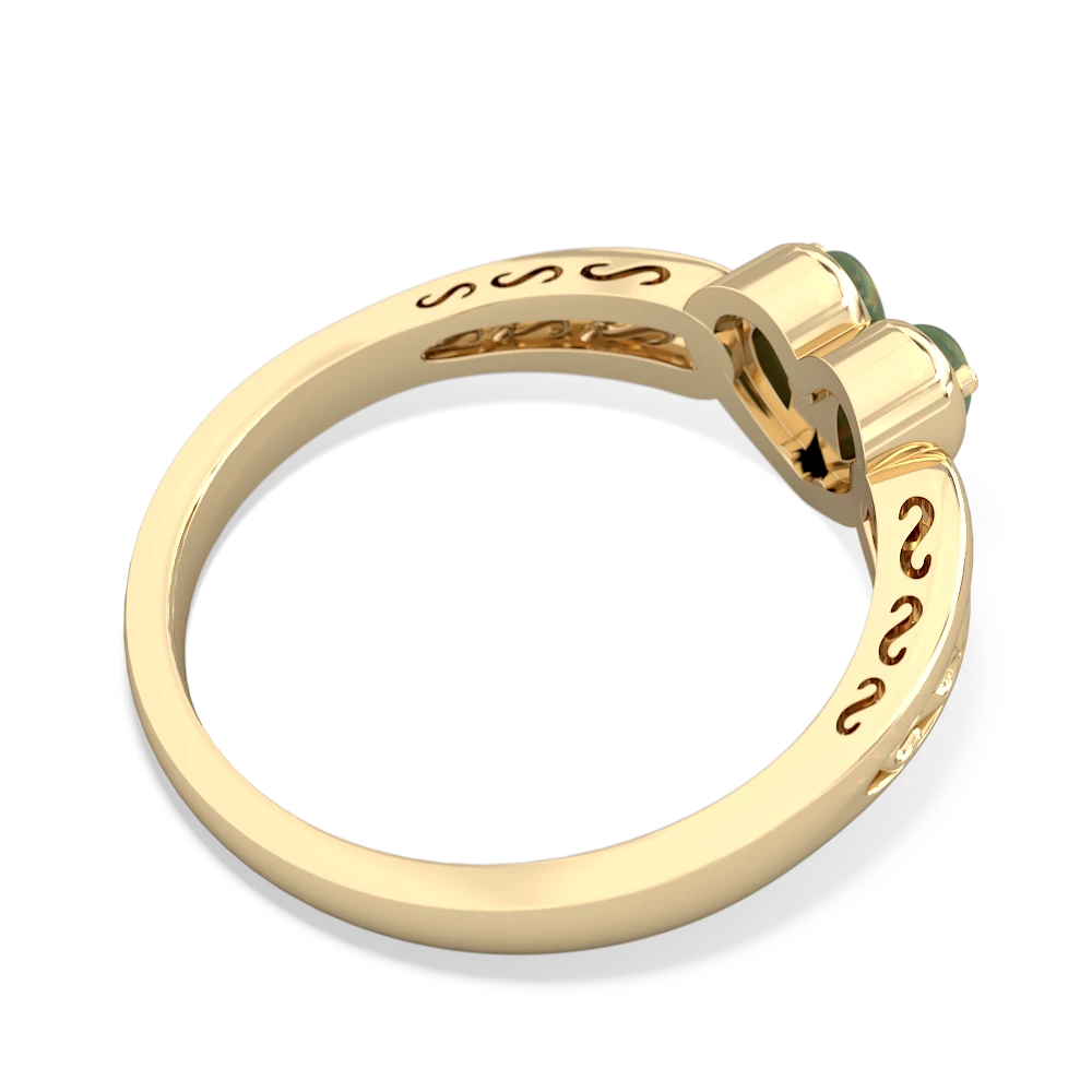 Jade Filligree 'One Heart' 14K Yellow Gold ring R5070