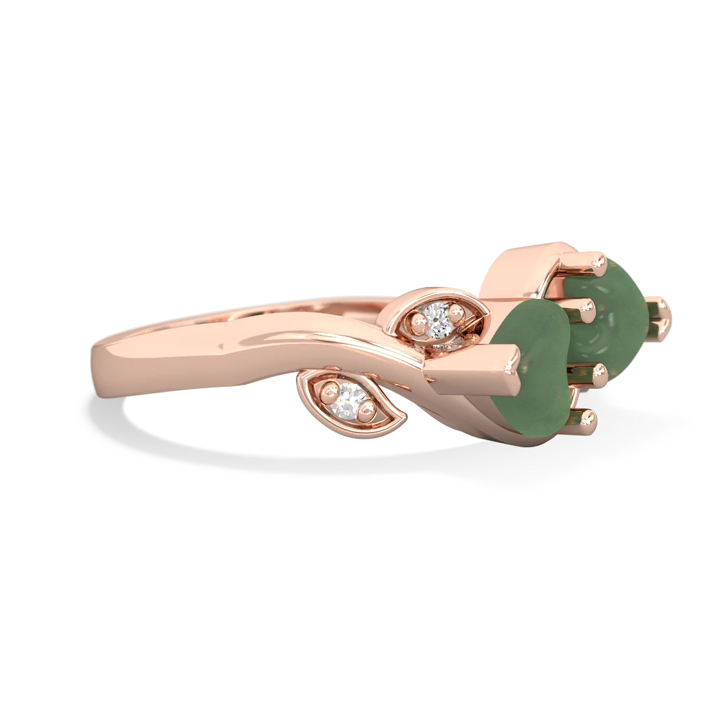 Jade Floral Elegance 14K Rose Gold ring R5790