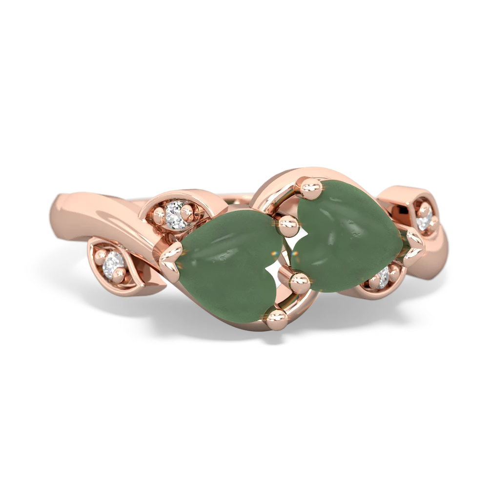 Jade Floral Elegance 14K Rose Gold ring R5790