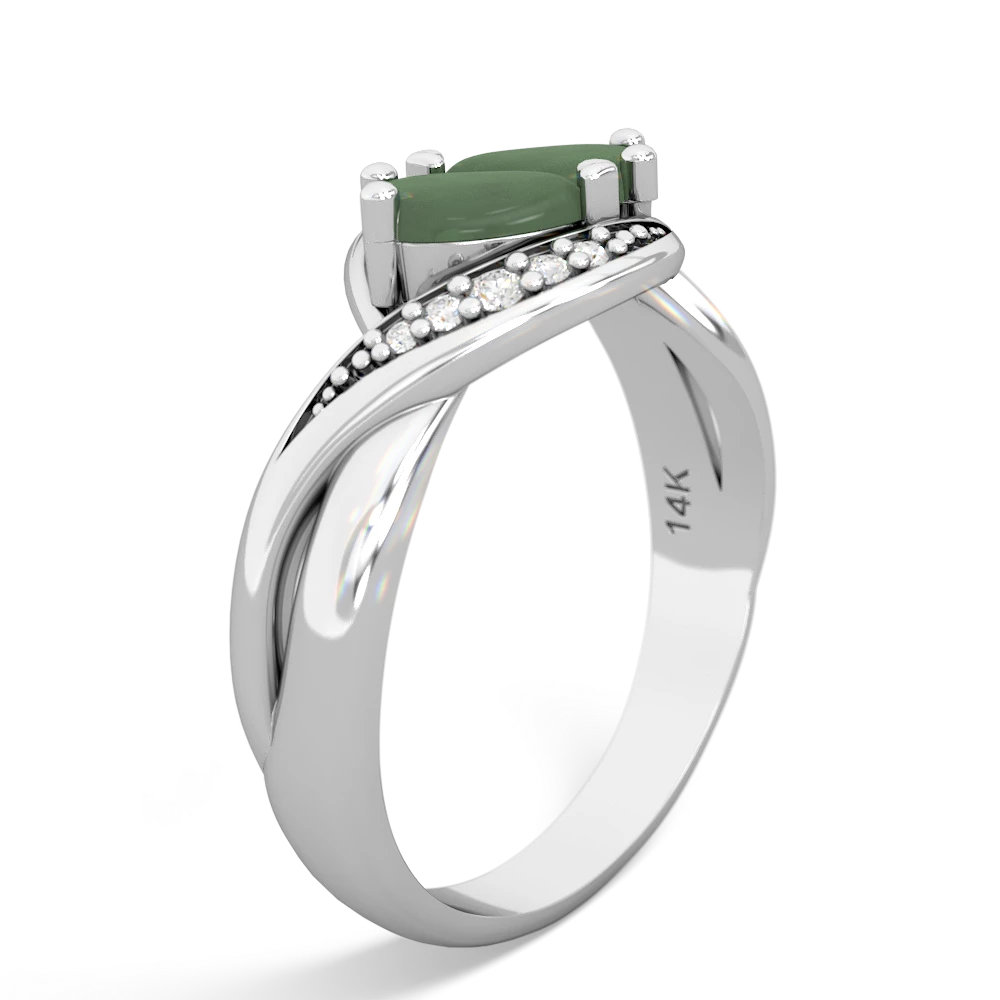 Jade Summer Winds 14K White Gold ring R5342