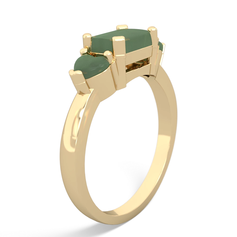 Amethyst Three Stone 14K Yellow Gold ring R5235