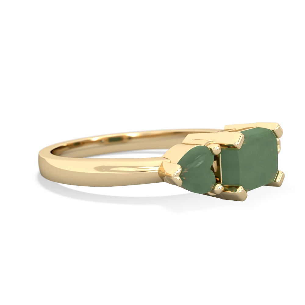 Amethyst Three Stone 14K Yellow Gold ring R5235