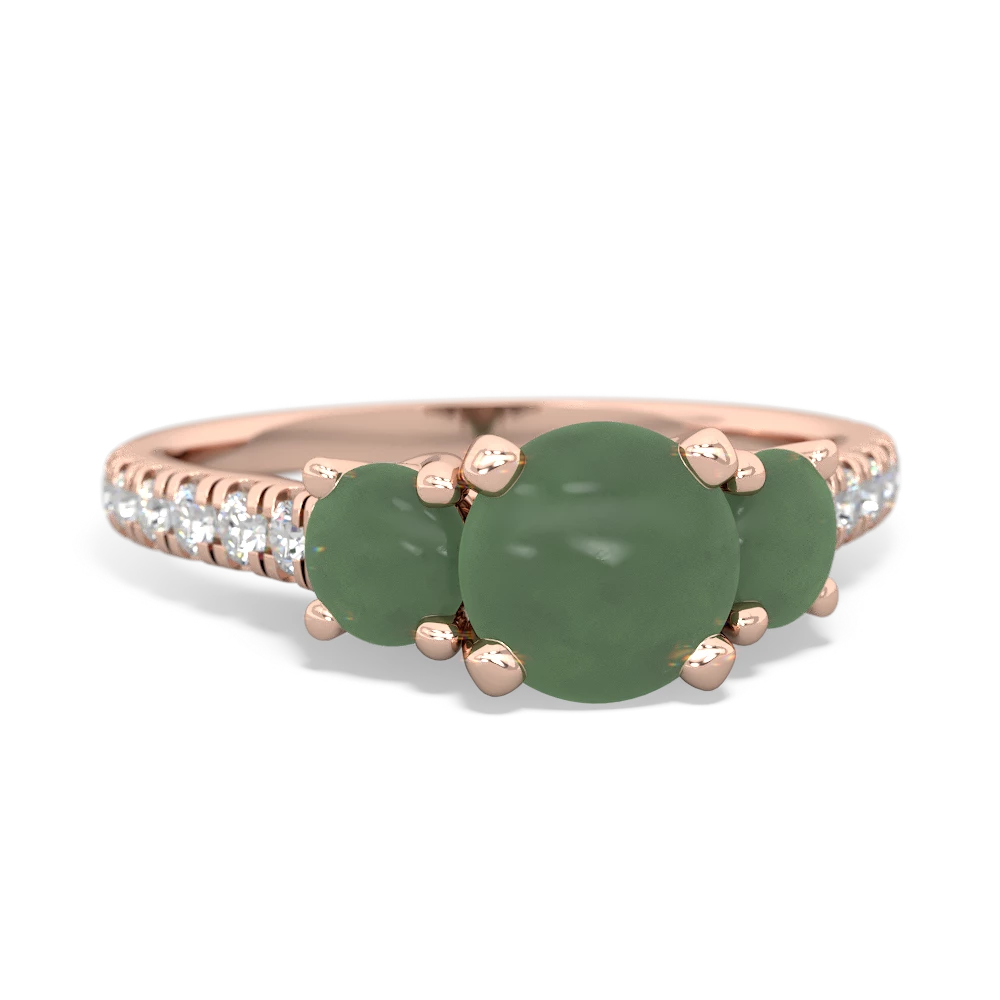 Peridot Pave Trellis 14K Rose Gold ring R5500